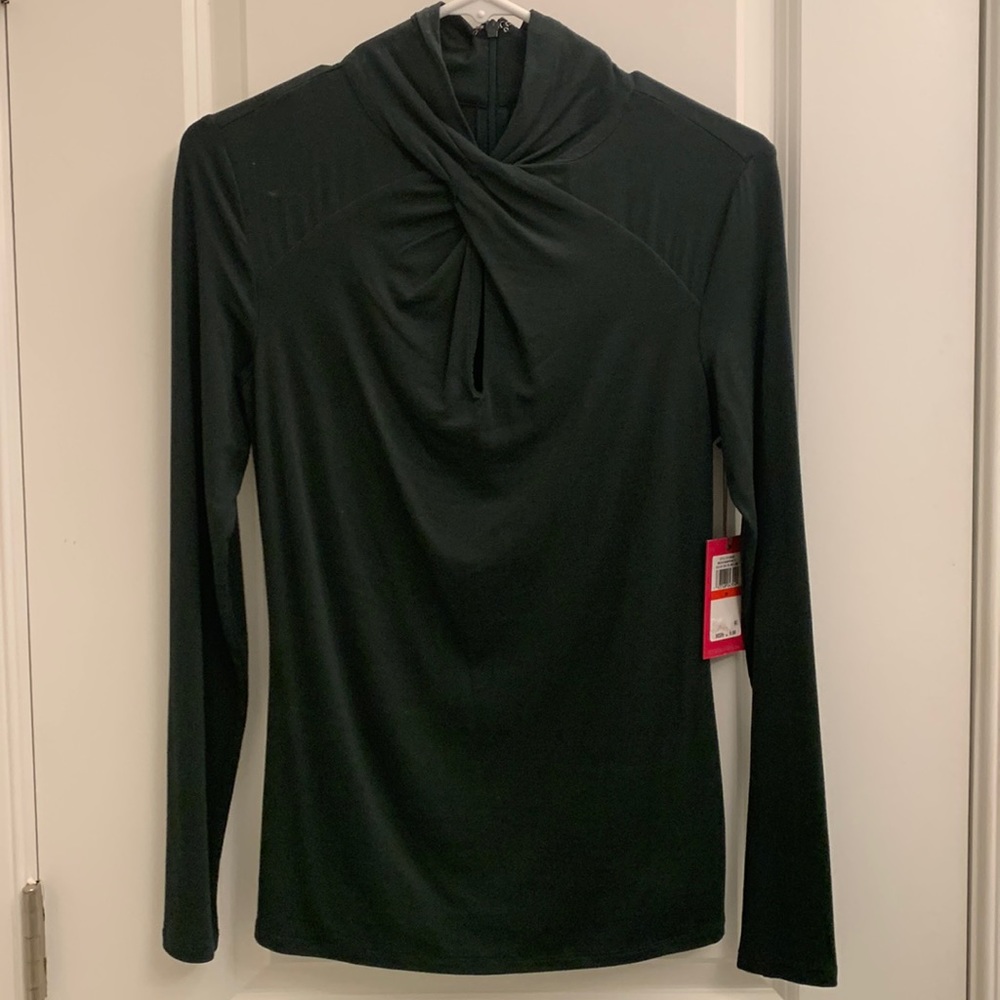 NWT Vince Camuto mock turtleneck green knit top